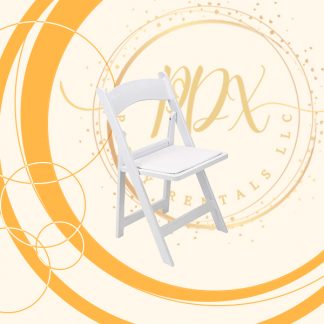 White Resin Folding Chair