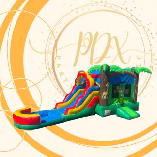 Bounce House Green Palms With Pool or Stopper