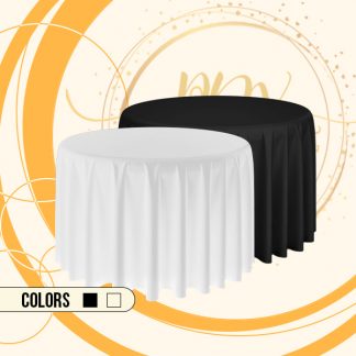 60" Round Tablecloth 120" Full Drop