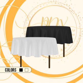 60" Round Tablecloth  108" Over Half Drop