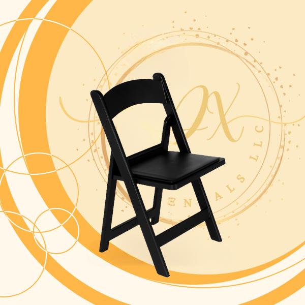 Black Resin Folding Chair