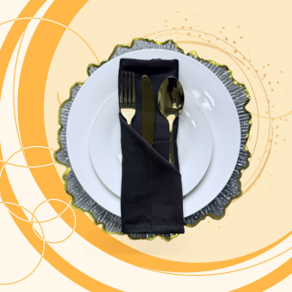 Clear Gold Dinner Set