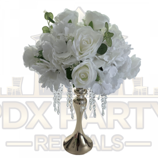 White Flower ball w/ stand