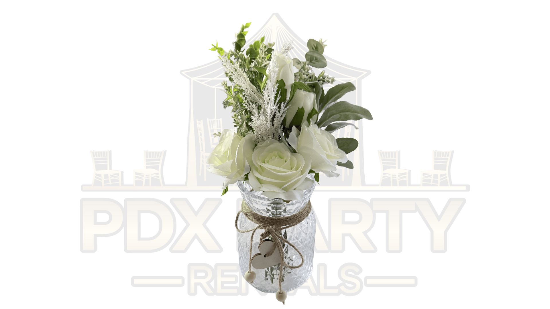 White Roses Table Centerpiece